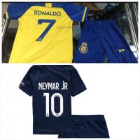 Ronaldo 7 vs Neymar 10 Al Nassr vs PsG 2023 детски екипи от 4 до 16г, снимка 1 - Футбол - 39622074