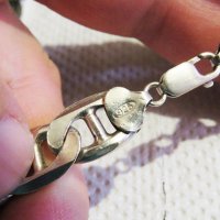 Масивен Мъжки сребърен синджир, сребърен ланец със зверски здрава и солидна плетка - ITALY, снимка 4 - Колиета, медальони, синджири - 33007646
