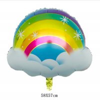 Дъга в облаци фолио фолиев балон хелий и въздух, снимка 1 - Други - 28862727
