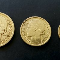 Монети. Франция. Френски франкове . 0,50 ,1 и 2 франка. По рядка година.1938, 1939 г. , снимка 7 - Нумизматика и бонистика - 32883762