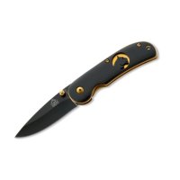 Колекционерски сгъваем джобен нож PUMA TEC Einhandmesser Golden Logo (302409), снимка 8 - Ножове - 43020171