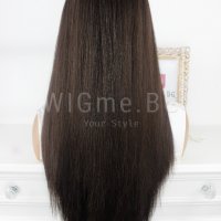 Дълга права тъмнокестенява перука Джесика, снимка 4 - Аксесоари за коса - 38002581