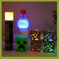Майнкрафт лампа,  Minecraft torch, снимка 5 - Детски нощни лампи - 43819281