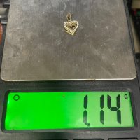 Златно сърце 1.14гр 14 карата, снимка 1 - Колиета, медальони, синджири - 43182504
