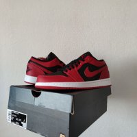 Nike Air Jordan 1 Low Reverse Bred Red Нови Мъжки Обувки Кецове Маратонки Размер 42 Номер Червени, снимка 12 - Маратонки - 39343854