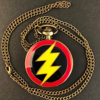 Нов Джобен часовник Светкавицата The Flash екшън комикс супер герой, снимка 1 - Джобни - 39336068