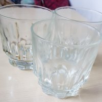 3 чаши  200 мл масивно стъкло запазени, снимка 1 - Чаши - 36618397
