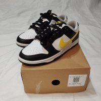 Nike Dunk Low Black/White/Opti Yellow, 42, снимка 2 - Спортни обувки - 43717088