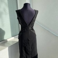 Официална черна рокля с гол гръб, снимка 11 - Рокли - 38983210