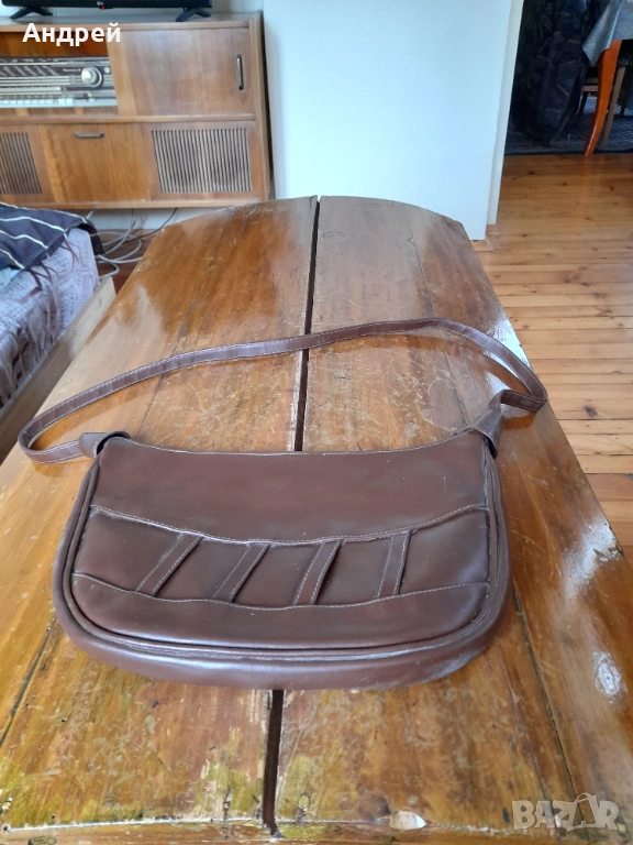 Стара дамска кожена чанта #30, снимка 1