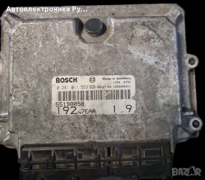 Компютър на двигателя, код, 55198058, 0281011553, Fiat Stilo Multi Wagon (192), 1.9 JTD, снимка 1