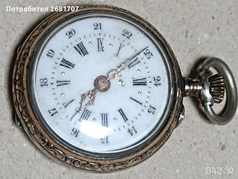 сребърен джобен часовник , снимка 1