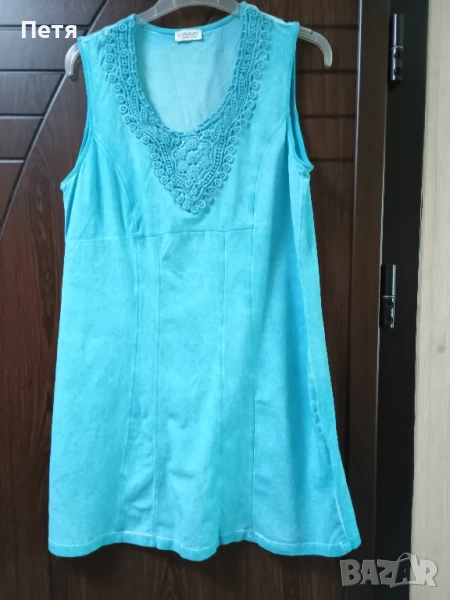 дънкова рокля Л- ХЛ размер , снимка 1