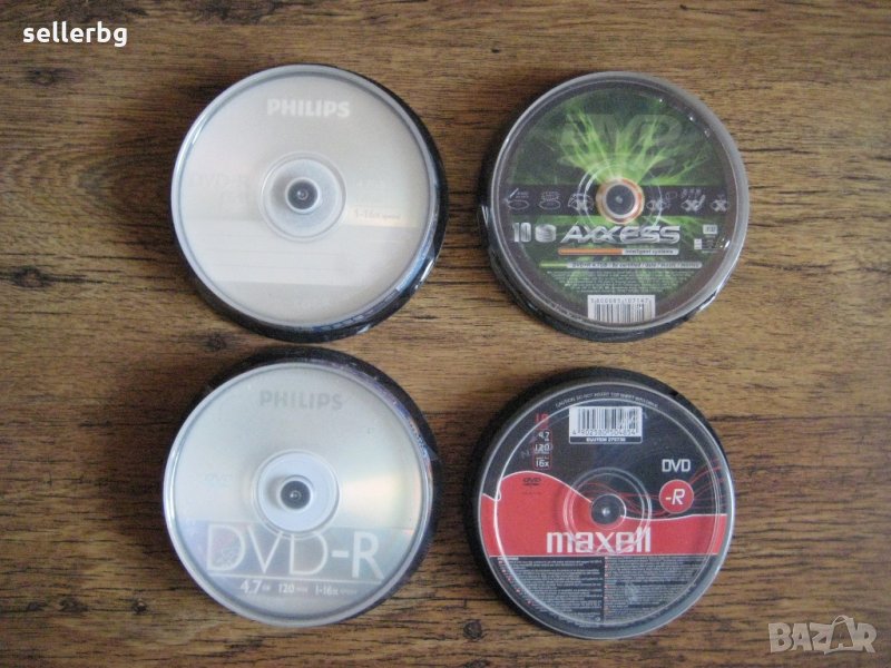 дискове DVD-R 4.7 Gb 16x - Philips и Maxell и кутии за дискове, снимка 1