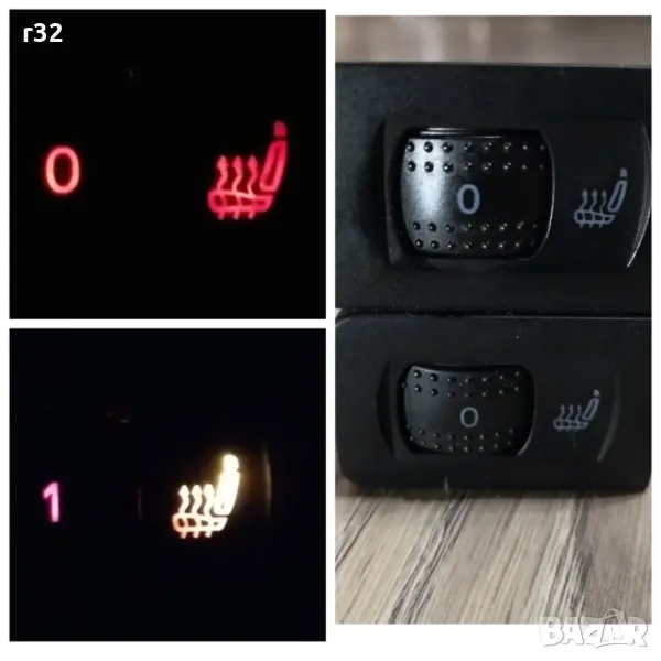 Модифицирани бутони за подгрев на седалки  за голф 4 бора , снимка 1