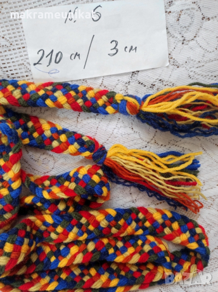 Колани, връви, ширити, за народна носия, плетиво, за етно торба, косичник, декорация, снимка 1