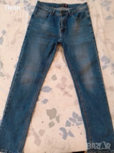 Дънки-класически,прави,ластични, снимка 1