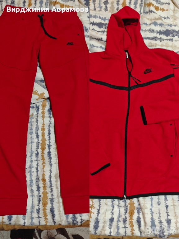Nike tech fleece червен, снимка 1