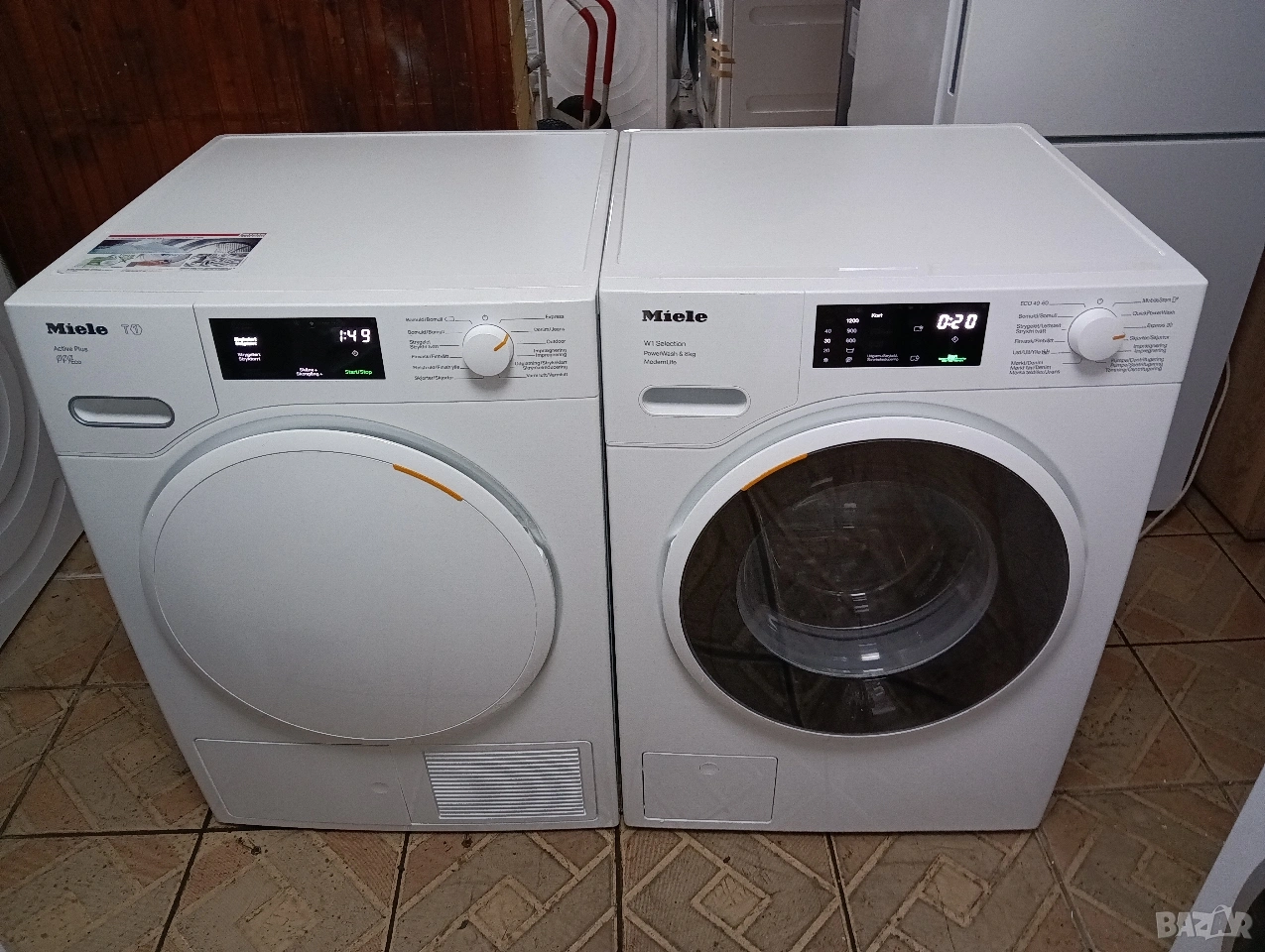 Комплект пералня и сушилня с термопомпа Миеле Miele Т1 и W1 Made in Germany 2 години Гаранция!, снимка 1