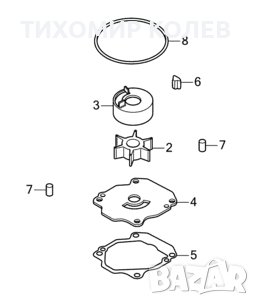 HONDA BF60/BF40E 06191-ZZ3-010 ИМПЕЛЕР, снимка 1