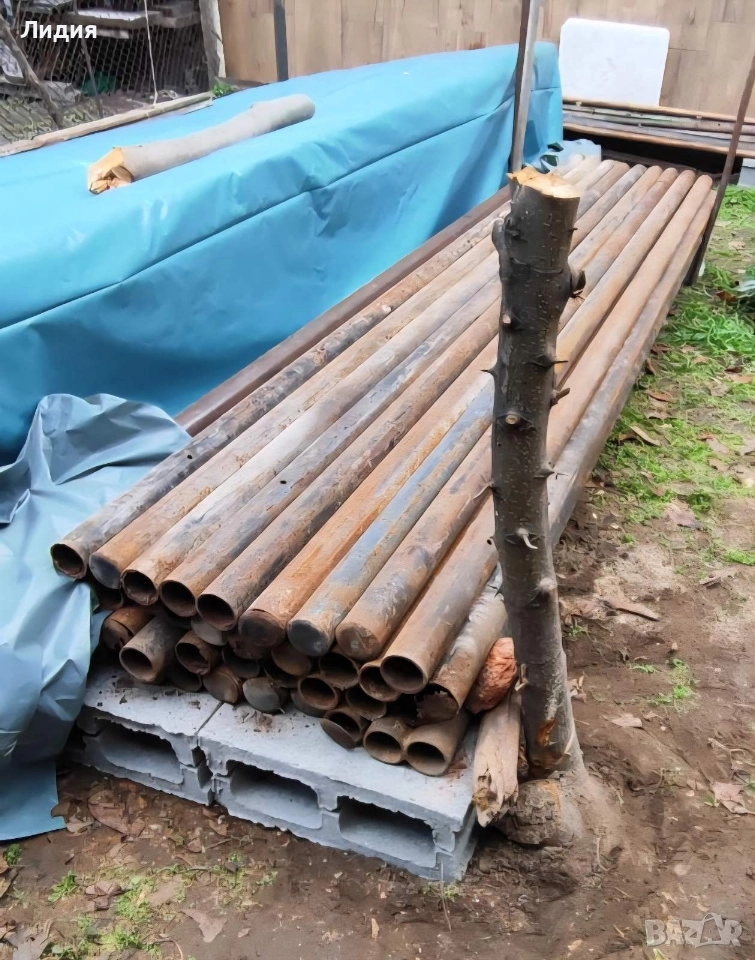 Метални тръби - 3 метра дължина , диаметър 60 мм. Цена 20 лв на брой, снимка 1