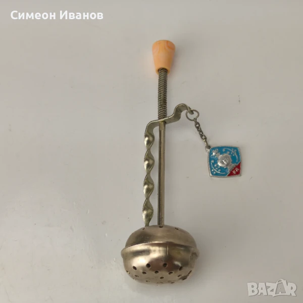 Стара съветска лъжица за чай цедка #6041, снимка 1