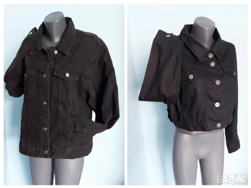 Два броя / Черно яке модел Деним / "Denim & Co" и "Zana di" / голям размер , снимка 1