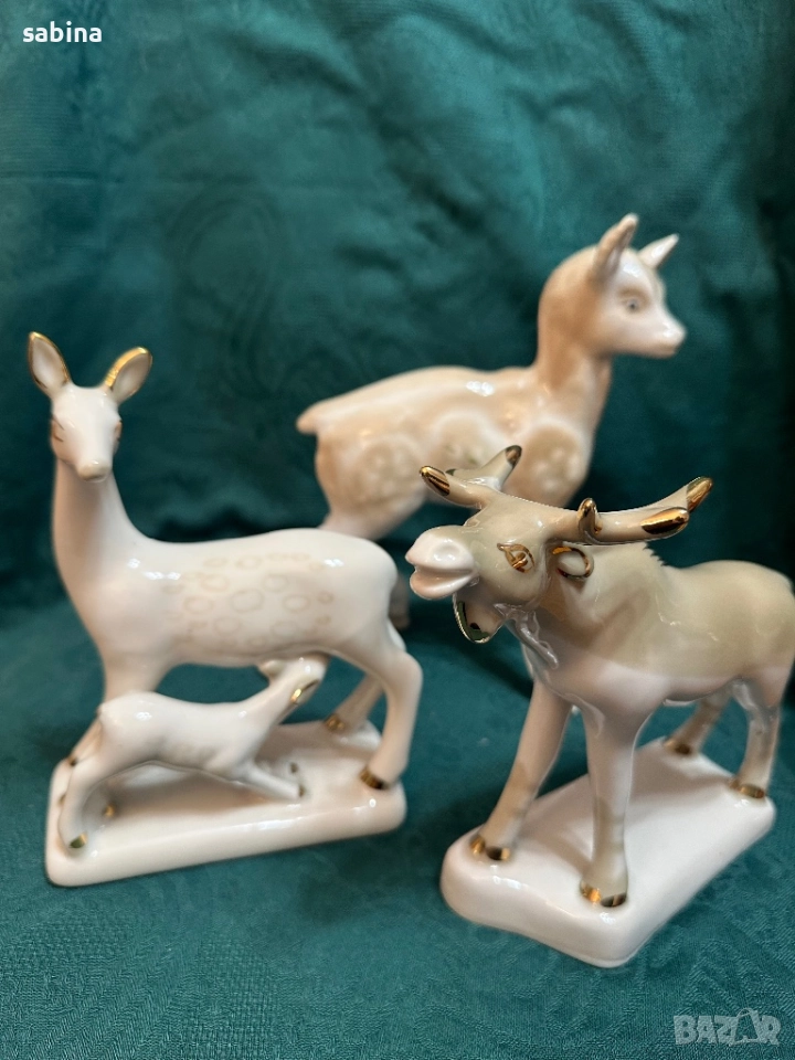 Статуетки еленче, лос и сърна - Дулево и Полонное, снимка 1