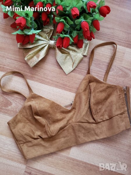 Велурен Къс топ D&G, снимка 1