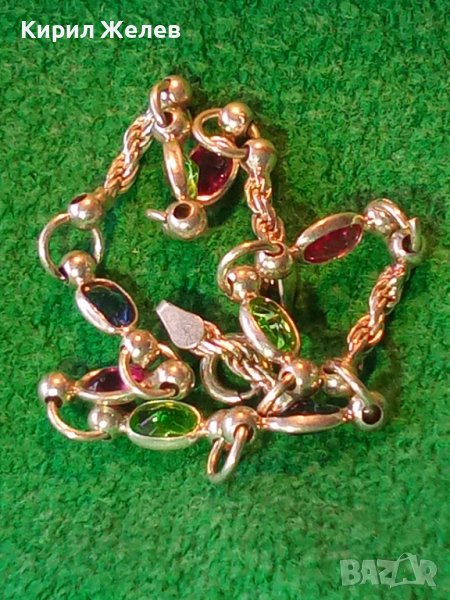 СКЪПОЦЕННА ПОСРЕБРЕНА ФИНА ФЕШЪН ГРИВНА от БЛАГОРОДНА СТОМАНА с ПЕЧАТ 925 и ФАСЕТИРАНИ КАМЪНИ 36151, снимка 1