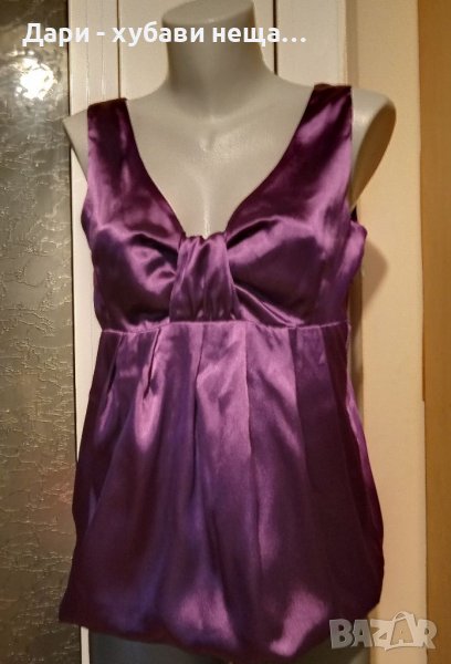 Сатенен дамски топ, в лилаво🍀♥️М р-р♥️🍀арт 4449, снимка 1