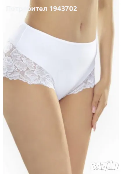 Микрофибърни бикини с висока талия в бял цвят N055, снимка 1