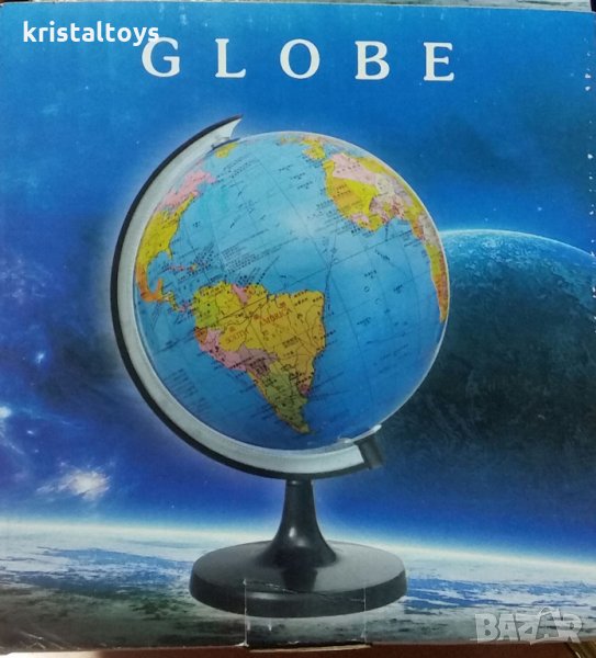 Глобус с политическа карта на света 21,4 см., снимка 1