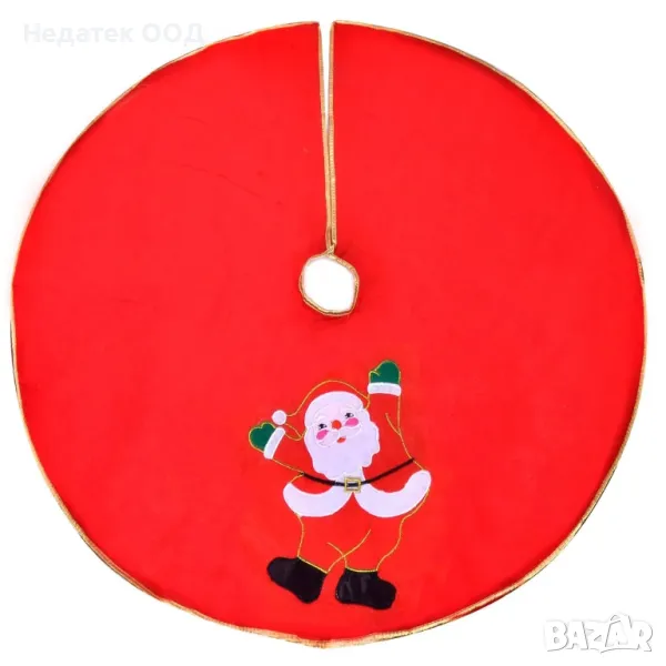 Престилка за елха, Дядо Коледа, Червен, 1.06м, снимка 1