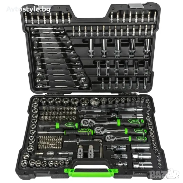 Комплект инструменти 216 части (тип гедоре) 1/4+3/8+1/2; JBM, снимка 1