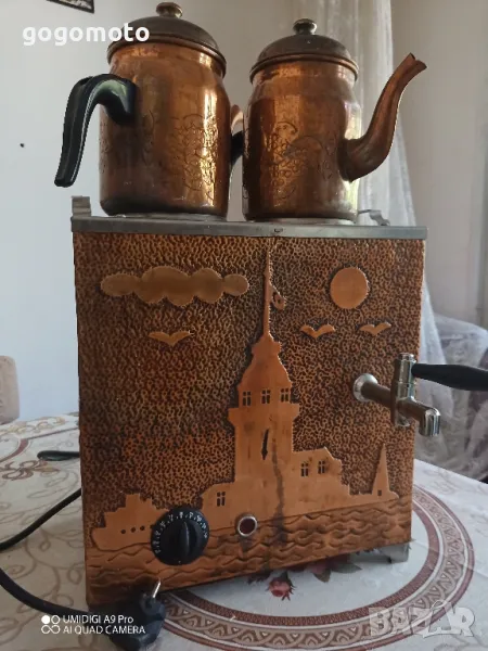 Стар самовар, реликва, рядко срещан, машина за чай , снимка 1