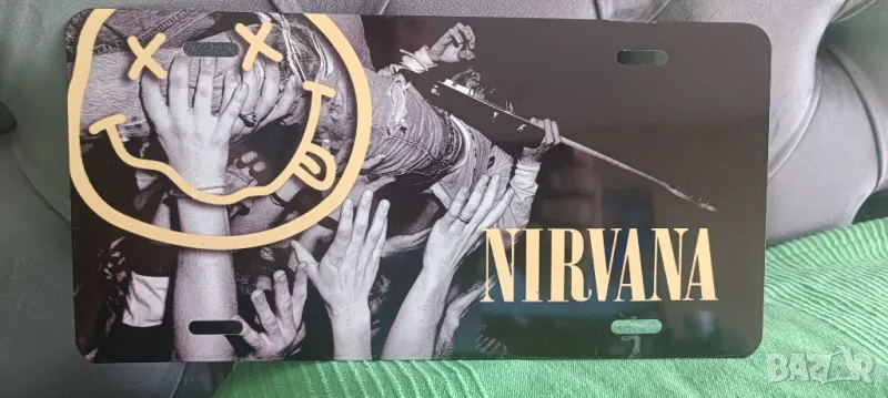 NIRVANA-метална табела в UK Licence Plate Style, снимка 1