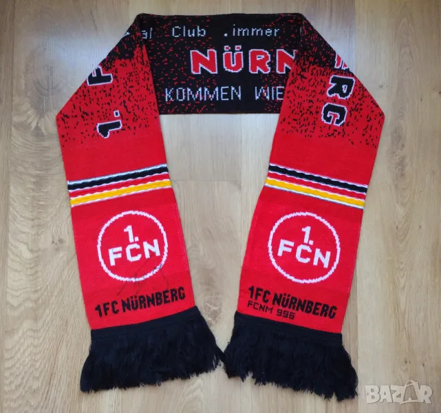 1.FCN Nürnberg - футболен шал на Нюрнберг с автограф, снимка 1