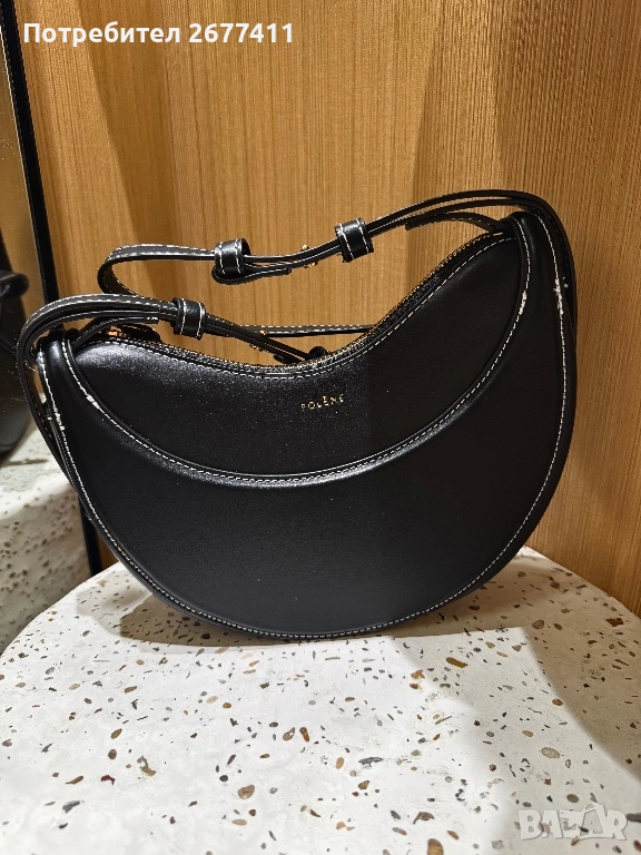 Polene дамска черна чанта , снимка 1