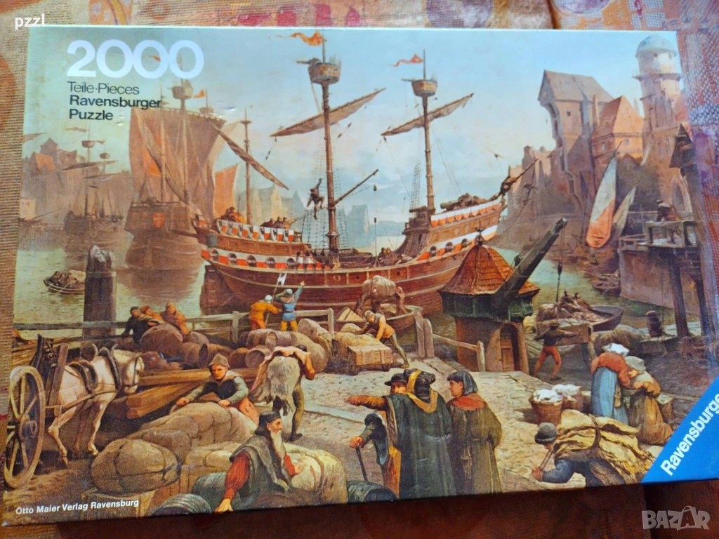 Пъзел "At the Harbour” Ravensburger 1982г. 2000 части, снимка 1