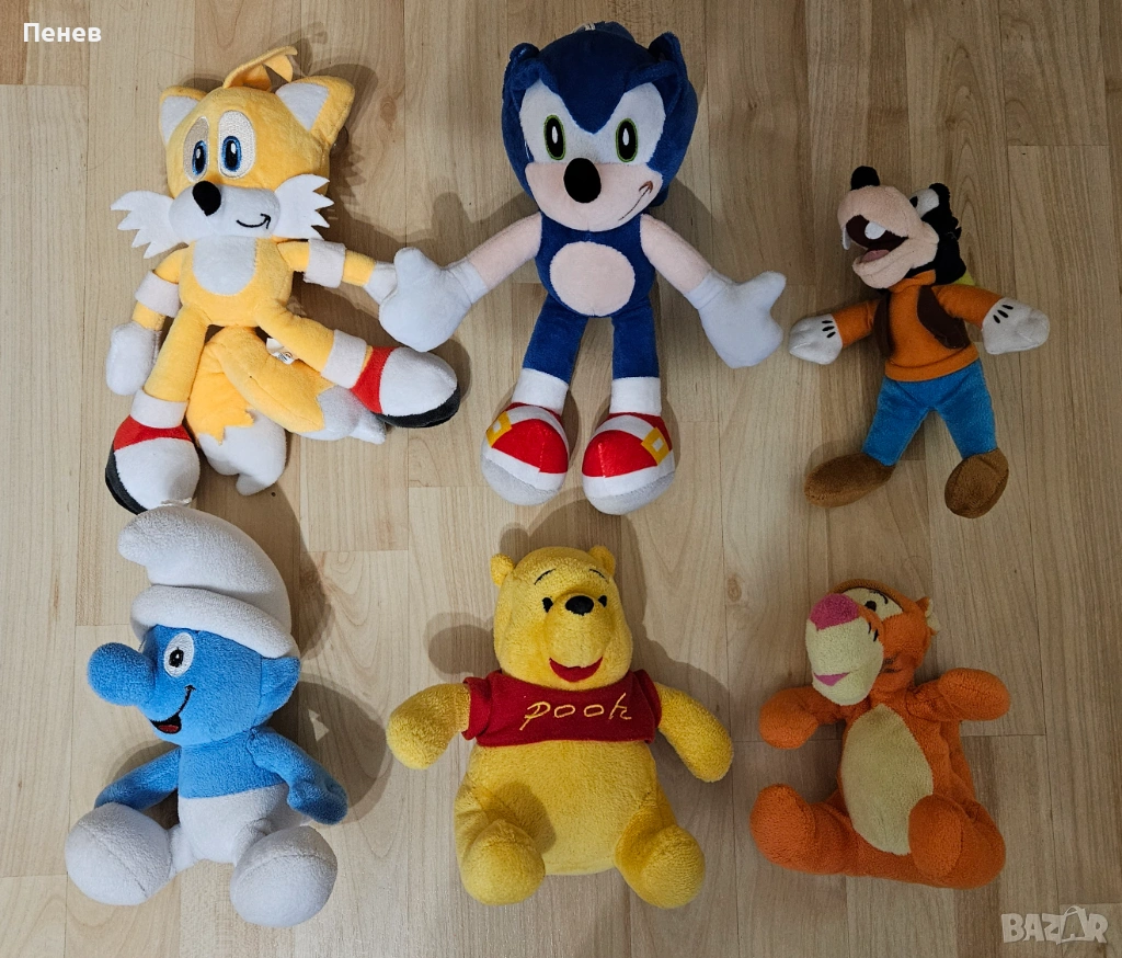 Плюшени играчки Sonic Мечо пух Смърф Гуфи, снимка 1