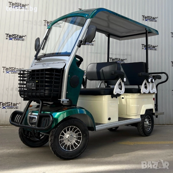 Електрически мини бус GOLF-6 72V 23Ah, 6-местен с покрив, мултифункционален, за голф и транспорт LCD, снимка 1