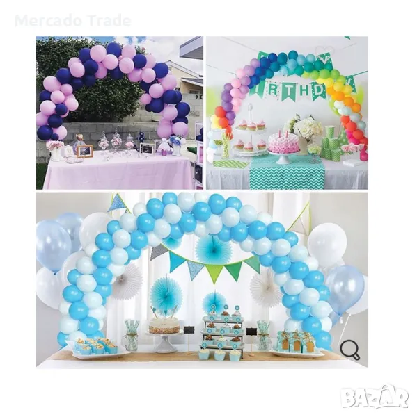 Декоративна настолна арка за балони Mercado Trade, За 100 балона, 4м., снимка 1