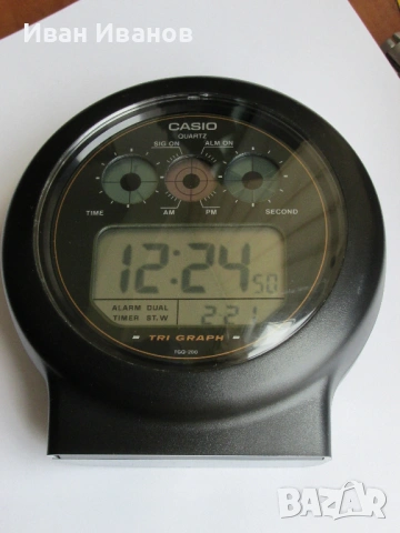 Casio TGQ-200 Tri GRAPH Made in Japan Будилник Касио, снимка 5 - Антикварни и старинни предмети - 53571193
