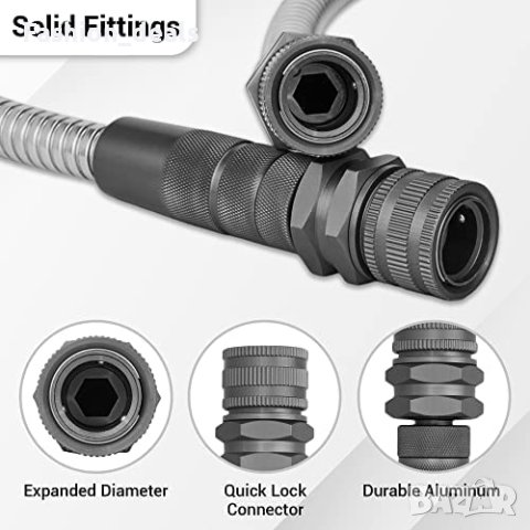 Нов Градински маркуч 15 метра + пистолет 8 вида струя поливане градина, снимка 3 - Други - 40336571