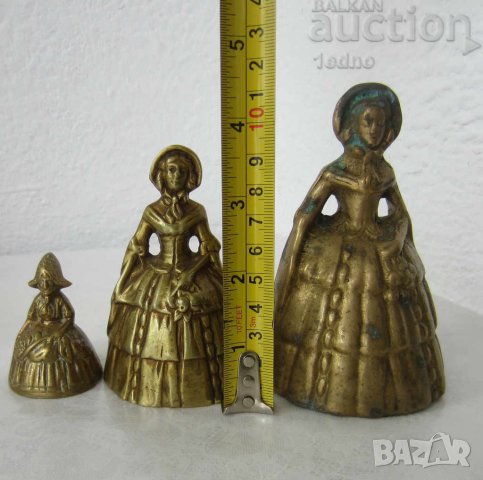 стари камбани: месинг бронз метал фигура, камбана, снимка 2 - Антикварни и старинни предмети - 28898686