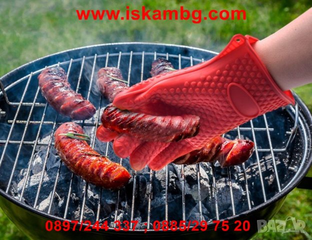 СИЛИКОНОВА РЪКАВИЦА ЗА ГОТВЕНЕ И ГОРЕЩИ СЪДОВЕ С 5 ПРЪСТА - КОД 2081, снимка 7 - Други стоки за дома - 26835209