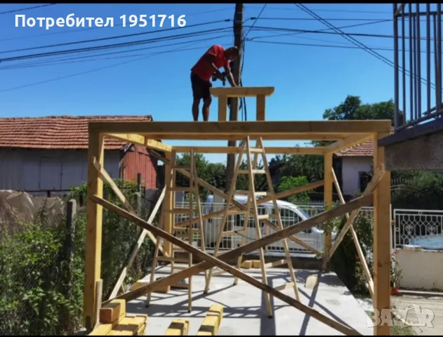 изграждане на дървени навеси , снимка 6 - Ремонти на покриви - 47837704