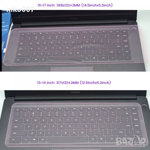 Водо и прахоустойчив силиконов протектор за лаптоп-клавиатура, снимка 5 - Лаптоп аксесоари - 33670639