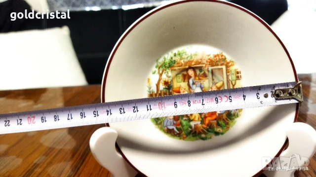 стар български порцелан Изида чиния детски приказки , снимка 3 - Антикварни и старинни предмети - 50515026